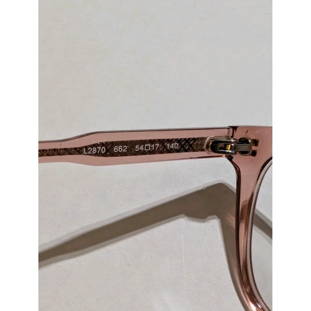 Lacoste L2870 Glasses Frames Translucent Rose Pink Clear Crystal 54-17-140 Women
